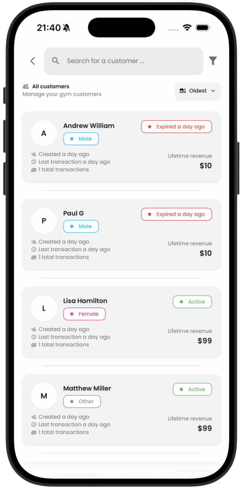 Total transparency over every customer screenshot one