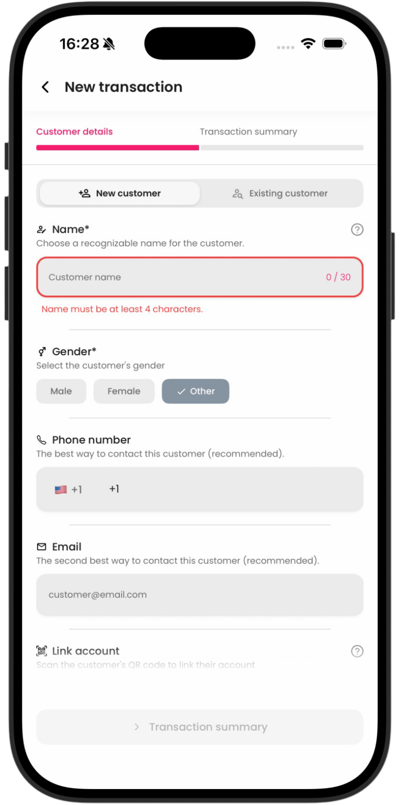 Track offline transactions without notes or spreadsheets screenshot one